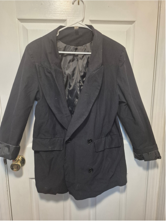 Mono B Jackets & Blazers - Women's Mono B Black Double-Breasted Blazer Jacket Size S